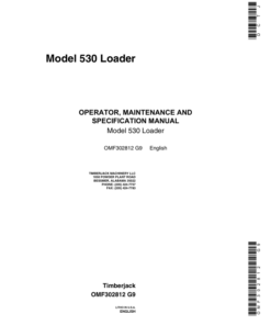 John Deere 530 Knuckleboom Loader Operator's Manuals (OMF302812)