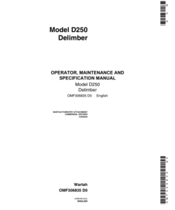 John Deere D250 Loader Attachments Operator's Manuals (OMF306835)