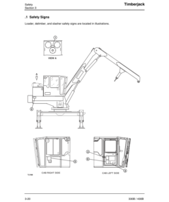 Alternative view of John Deere 330B, 430B Knuckleboom Loader Operator's Manuals (OMF307962)