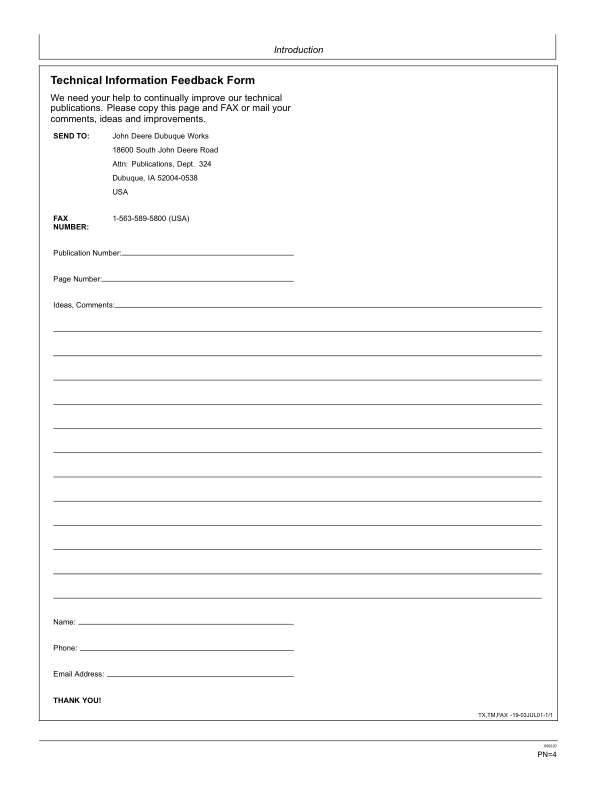 John Deere 903G, 900 Construction And Forestry Operator's Manuals (OMF388113) - Image 2