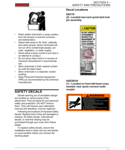 Alternative view of John Deere Hagie 204SP Detasseler (020001-020500) (Worldwide Edition) Operator's Manual (OMFA493732)