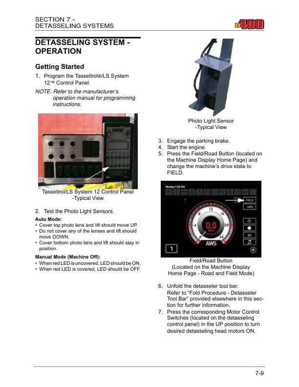 John Deere Hagie D400 Detasseler (017001-017500) (Worldwide Edition) Operator's Manual (OMFA493734) - Image 2