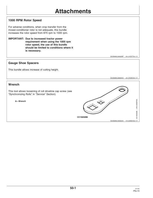 John Deere 525, 530, 535 Rotary Mower Conditioners Operator's Manual (OMFH302721) - Image 3