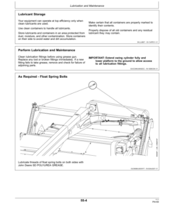 Alternative view of John Deere 730, 735 Mower-Conditioners Operator's Manual (OMFH303473)