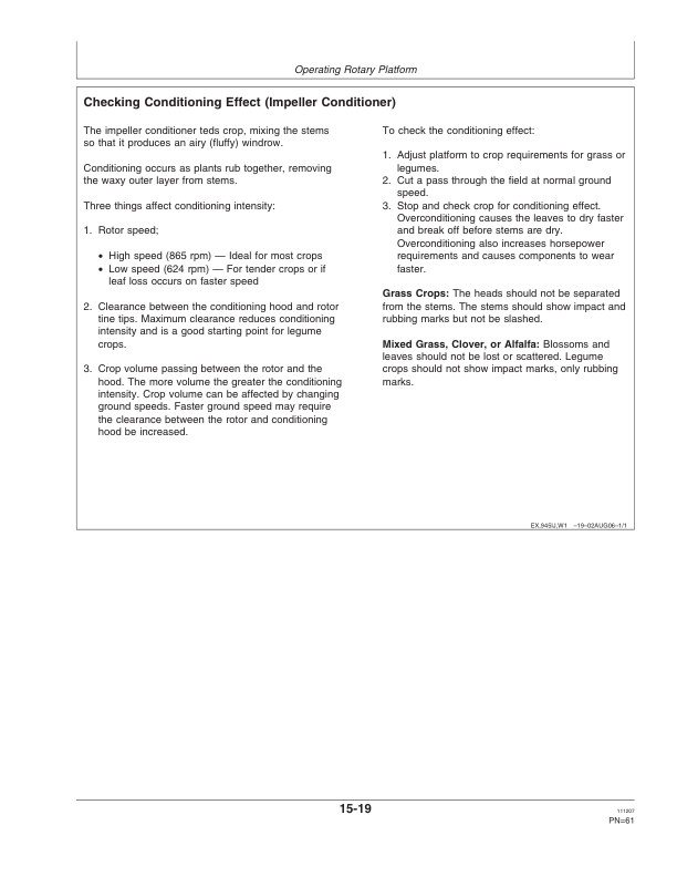 John Deere 995 Rotary Platform 5 Meter (000001-349999) Operator's Manual (OMFH304908) - Image 2