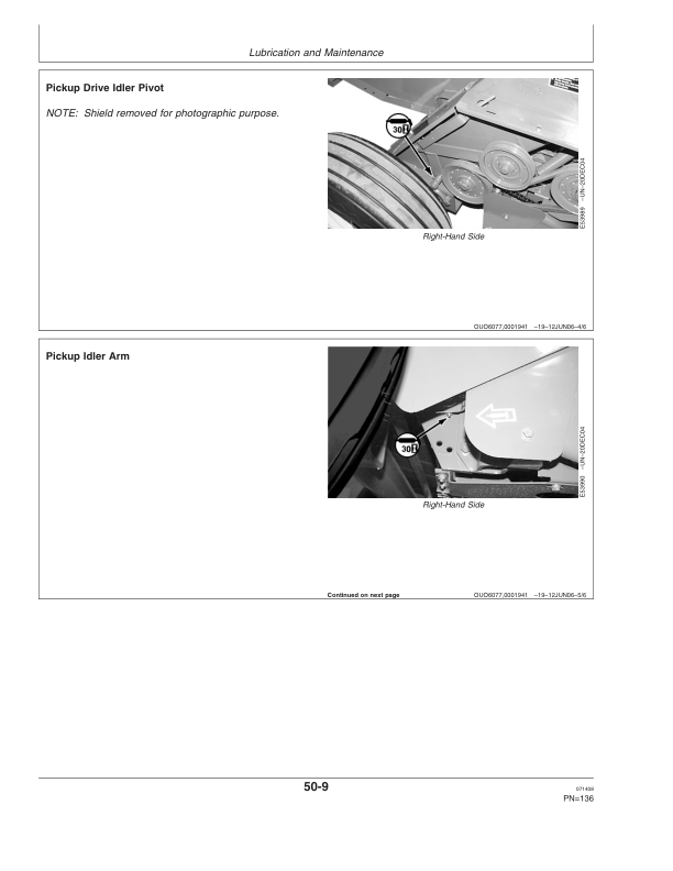 John Deere 458 Standard Round Balers (Regular Pickup Only) (352001-) Operator's Manual (OMFH304967) - Image 2