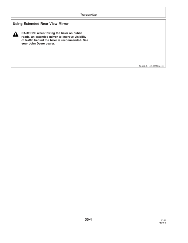John Deere 458 Standard Round Balers (Regular Pickup Only) (352001-) Operator's Manual (OMFH304967) - Image 3