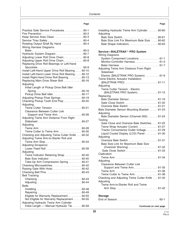 John Deere 458 Standard Round Balers (Regular Pickup Only) (352001-) Operator's Manual (OMFH304967) - Image 4