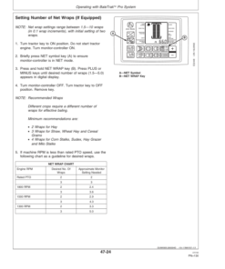 Alternative view of John Deere 458, 458 Silage Special & 558 Round Balers (Regular & Megawide Pickup Plus) (350001-) Operator's Manual (OMFH307273)