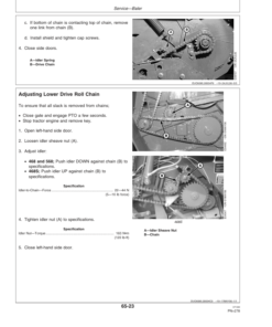 Alternative view of John Deere 468, 468 Silage Special, & 568 Round Balers (350001-360000) Operator's Manual (OMFH307276)