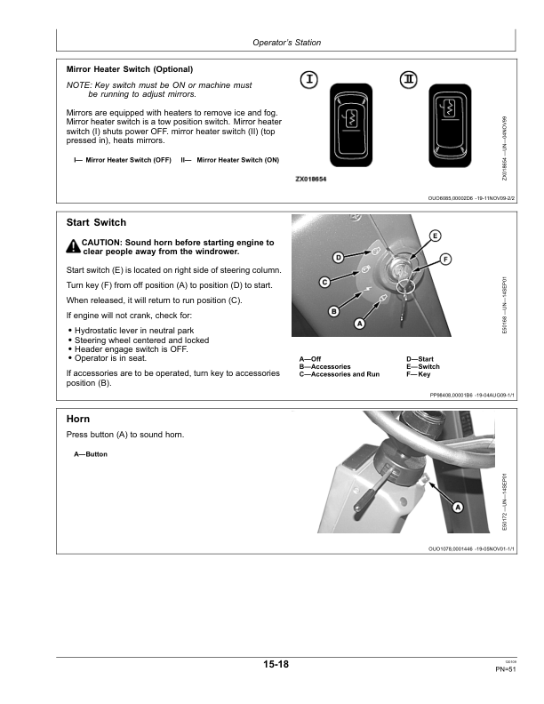 John Deere A400 Self-Propelled Windrower North America (360001-370000) Operator's Manual (OMFH309371) - Image 3