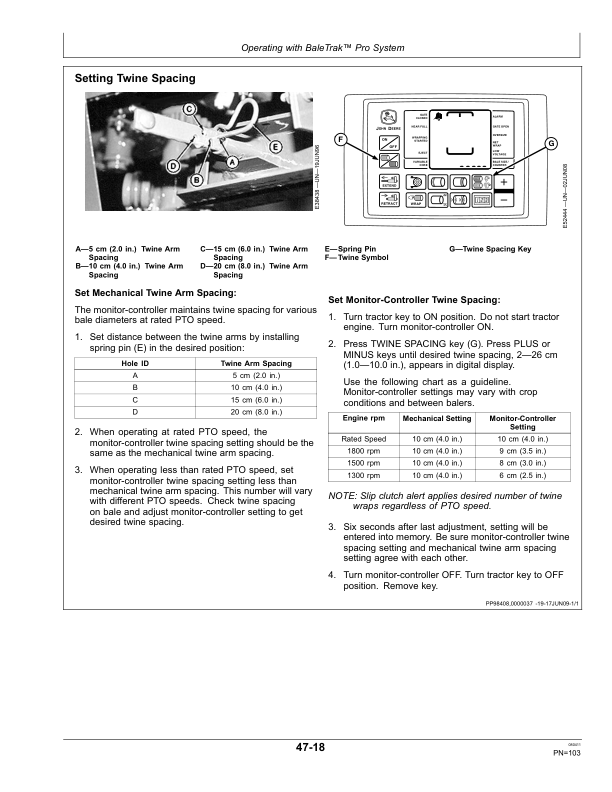 John Deere 458, 458 Silage Special & 558 Round Balers (Regular & Megawide Pickup Plus) (360001-) Operator's Manual (OMFH309528) - Image 2