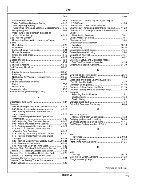 John Deere 458 Standard Round Balers (Regular Pickup Only) (360001-) Operator's Manual (OMFH309536) - Image 3