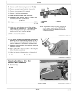 Alternative view of John Deere 946, 956 (S.N. 350001-) Mower-Conditioner (Export Edition) Operator's Manual (OMFH310745)