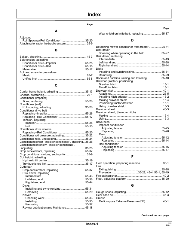 John Deere 946, 956 (S.N. 350001-) Mower-Conditioner (Export Edition) Operator's Manual (OMFH310745) - Image 3