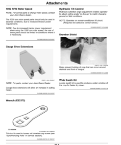 Alternative view of John Deere 830, 835 Rotary Mower-Conditioners (361801-459999) Operator's Manual (OMFH311967)