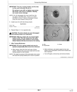 Alternative view of John Deere R450 Self-Propelled Windrower (380501-) Operator's Manual (OMFH314477)