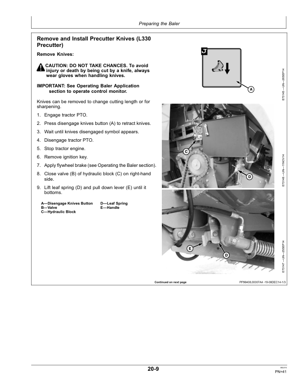 John Deere L330 & L330 Precutter, L340 & L340 Precutter Large Square Balers (North American) Operator's Manual (OMFH317407) - Image 4