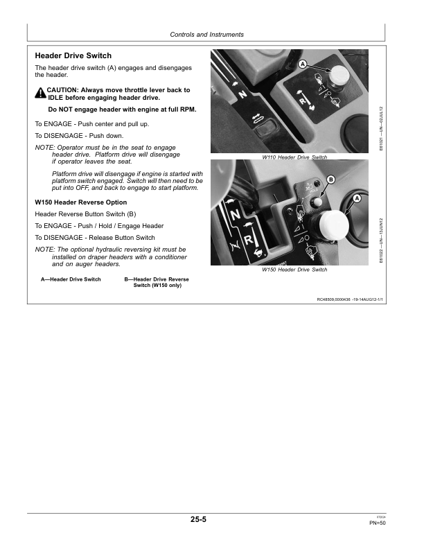 John Deere W110, W150 (S.N. 390001-) Self-Propelled Windrower Operator's Manual (OMFH318462) - Image 4