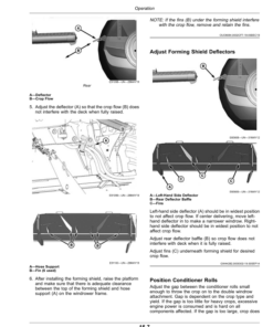 Alternative view of John Deere W170 Self-Propelled Windrower Windrow Merger Attachment (Worldwide) Operator's Manual (OMFH320057)
