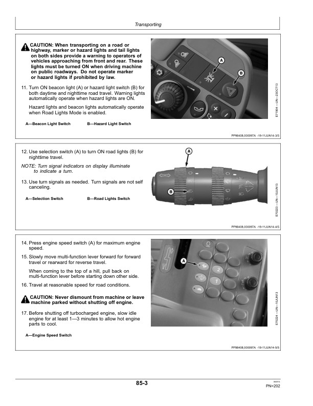 John Deere W235 Draper Self-Propelled Windrower (400001-) Operator's Manual (OMFH321103) - Image 3