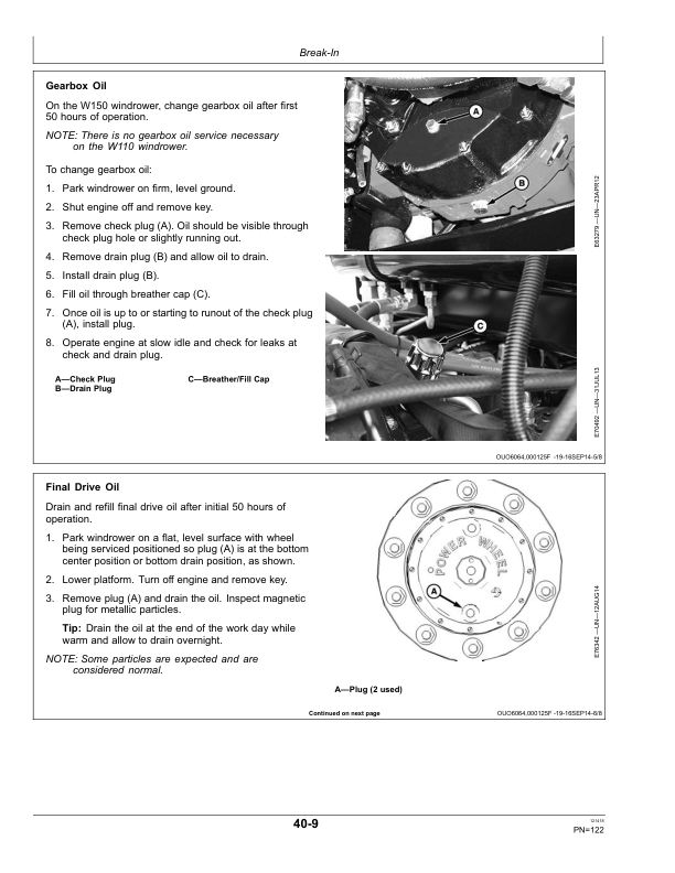 John Deere W110 Self-Propelled Windrowers Operator's Manual (OMFH322494) - Image 2