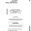 John Deere R240, R280 & R310 Rotary Disk Mowers Operator's Manual (OMFH323460)