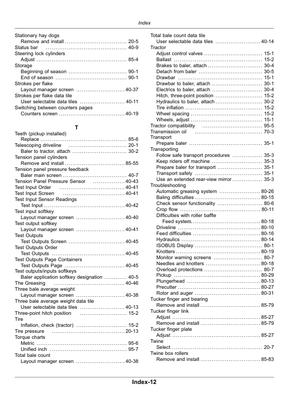 John Deere L331, L331 Precutter, L341, L341 Precutter Large Square Balers (000000-459999) (North American) Operator's Manual (OMFH331076) - Image 4