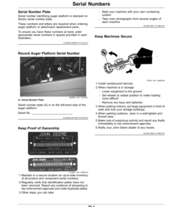 Alternative view of John Deere 140A, 160A, 180A, 1160A, 1180A Auger Platforms Operator's Manual (OMFH335785)