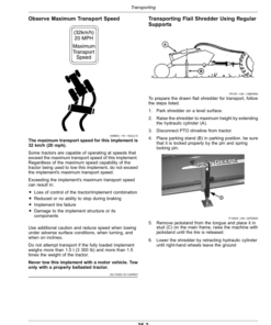 Alternative view of John Deere 100 Series Flail Shredders 115, 118, 120 Operator's Manual (OMFH337649)