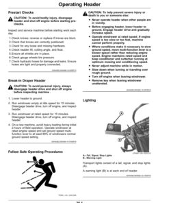 Alternative view of John Deere 525D, 530D, 536D Draper Platforms Operator's Manual (OMFH343118)
