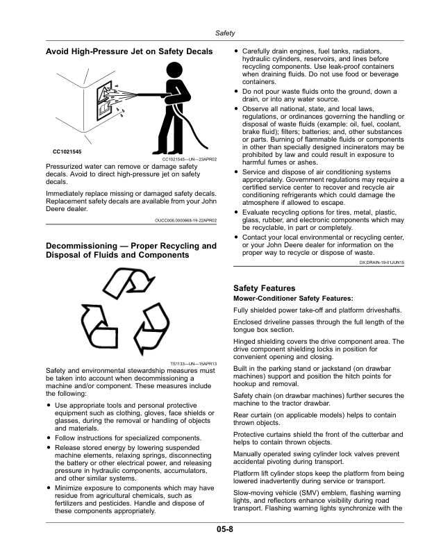 John Deere C450 Center Pivot Mower-Conditioner (North American) (Serial Number: 470000-489999) Operator's Manual (OMFH343284) - Image 2