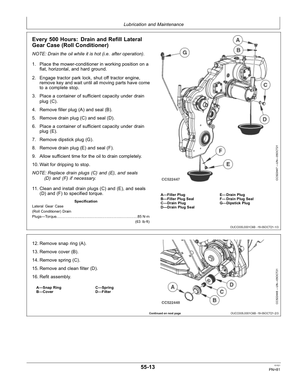 John Deere S310R, S350R Mower-Conditioners (European Edition) Operator's Manual (OMFH346059) - Image 3