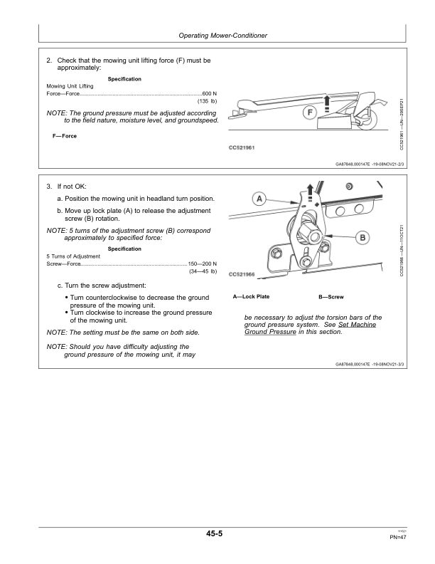 John Deere C310R, C350R Mower-Conditioners (European Edition) Operator's Manual (OMFH346100) - Image 2