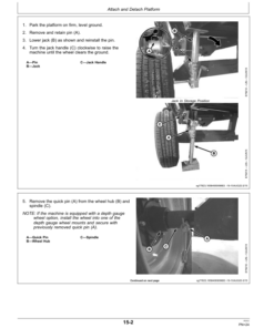 Alternative view of John Deere D625, D630, D636 Series Draper (North American) Operator's Manual (OMFH346175)