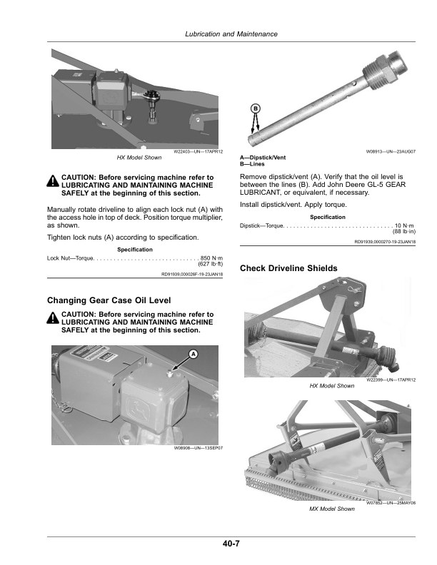 John Deere RC5M (030000-), RC6M (050000-), RC7M (020500-), RC6R (000001-), RC7R (000001-) Single-Spindle Rotary Cutters (North America Edition) Operator's Manual (OMFH347285) - Image 2