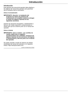 Alternative view of John Deere S250, S300, S350, C300/C350, C400, C450, C500, R400, 500R, R500 Series MoCo OM Addendum for Mower Conditioner Operator's Manual (OMFH347411)
