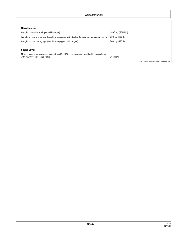 John Deere S160, S180, S200 Square Balers (European Edition) Operator's Manual (OMFH347946) - Image 2