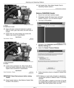 Alternative view of John Deere R500 Rotary Platform (490000-) (North American) Operator's Manual (OMFH348429)