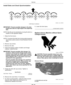 Alternative view of John Deere C400 Center Pivot Mower-Conditioners (490000-) (North American) Operator's Manual (OMFH348837)