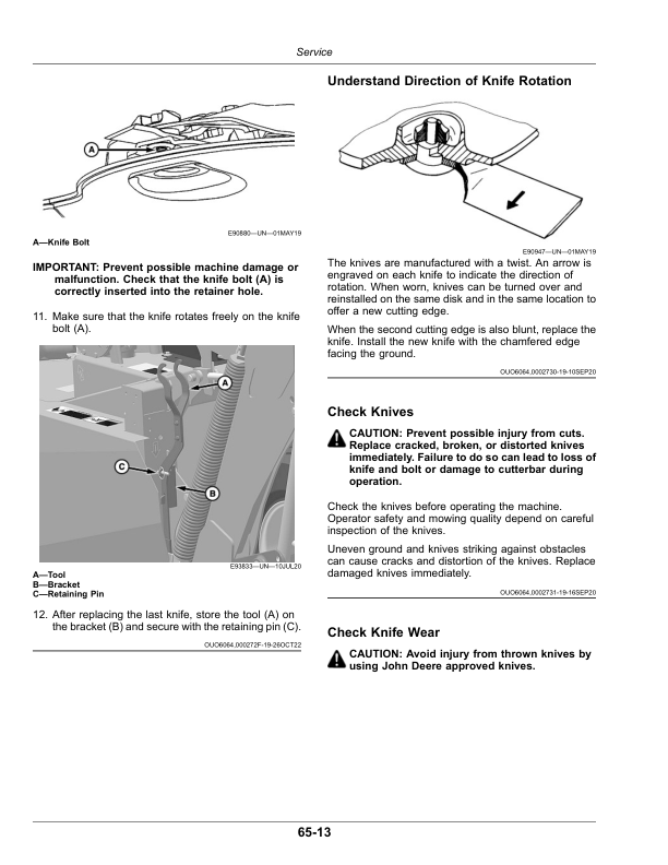 John Deere C400 Center Pivot Mower-Conditioners (490000-) (Export Edition) Operator's Manual (OMFH348840) - Image 2