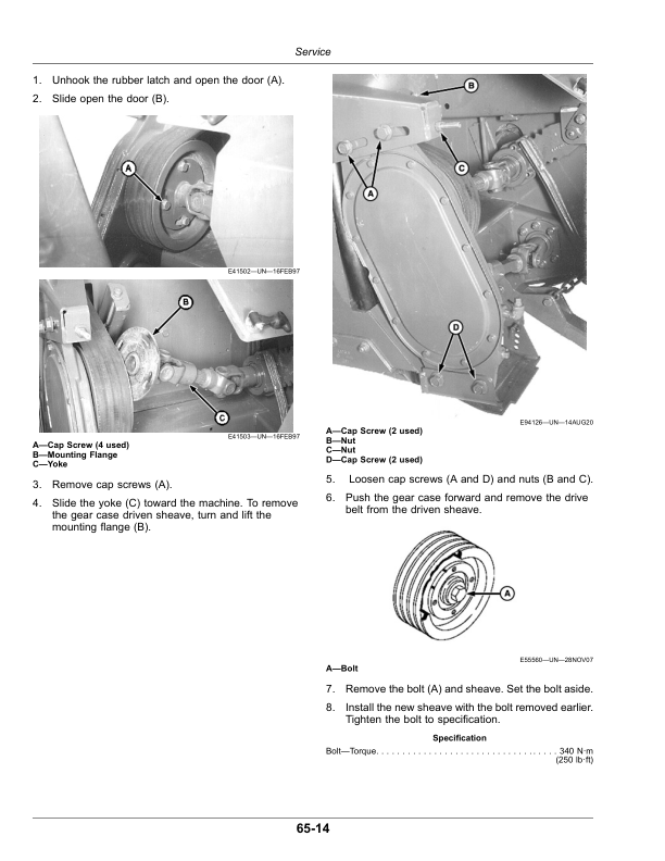 John Deere C450 Center Pivot Mower-Conditioner (490000-) (Export Edition) Operator's Manual (OMFH348845) - Image 2