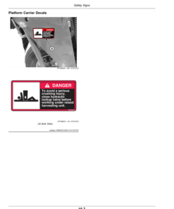 Alternative view of John Deere S250, S300, S350 Side Pull Mower- Conditioners (000001-) (North American) Operator's Manual (OMFH350430)