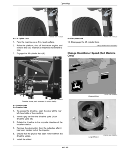 Alternative view of John Deere C500 Center Pivot Mower-Conditioner (000001-) (North American) Operator's Manual (OMFH350456)