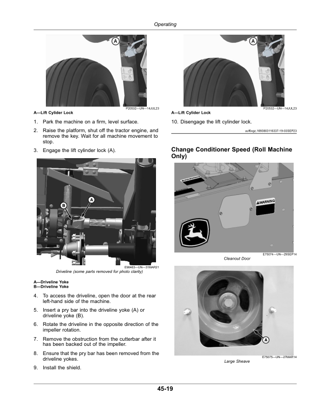 John Deere C500 Center Pivot Mower-Conditioner (000001-) (North American) Operator's Manual (OMFH350456) - Image 2