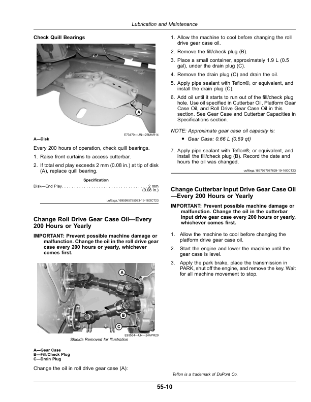 John Deere R400 Platform (000001-) (North American) Operator's Manual (OMFH350461) - Image 2