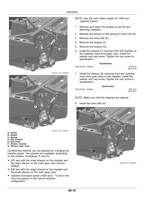 John Deere R400 Rotary Platform (Export Edition) (Serial Number 000001-) Operator's Manual (OMFH350464) - Image 2