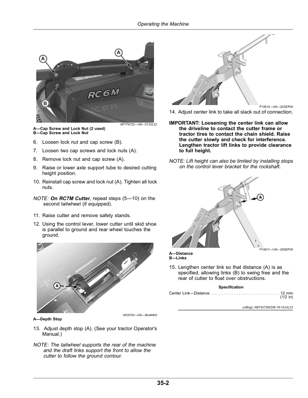 John Deere RC5M (001500-), RC6M (003700-), RC7M (001900-), RC6R (000260-), RC7R (000320-) Single-Spindle Rotary Cutters (North American) Operator's Manual (OMFH351187) - Image 2