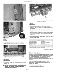 Alternative view of John Deere W200M, W235M, W260M Rotary Self- Propelled Windrower (Serial No. 510000-) (Export Edition) Operator's Manual (OMFH352680)