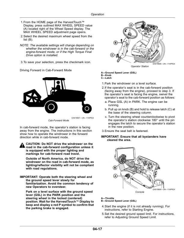John Deere W170 Self-Propelled Windrower (North American) (Serial No. 501200-) Operator's Manual (OMFH352697) - Image 4